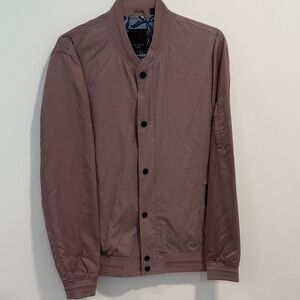 Ted Baker Bomber Jacket Men’s M Mauve Pink Snap Front Lightweight Designer